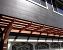 Redwood Arbor over Garage Door