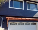 Redwood Arbor over Garage Door