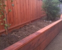 Redwood Retaining Wall