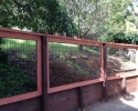 Pressure Treated Retaining wall with Welded Wire Fence on Top